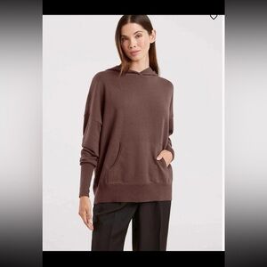 NUUDS Luxe Knit Hoodie in Coffee Brown size Small